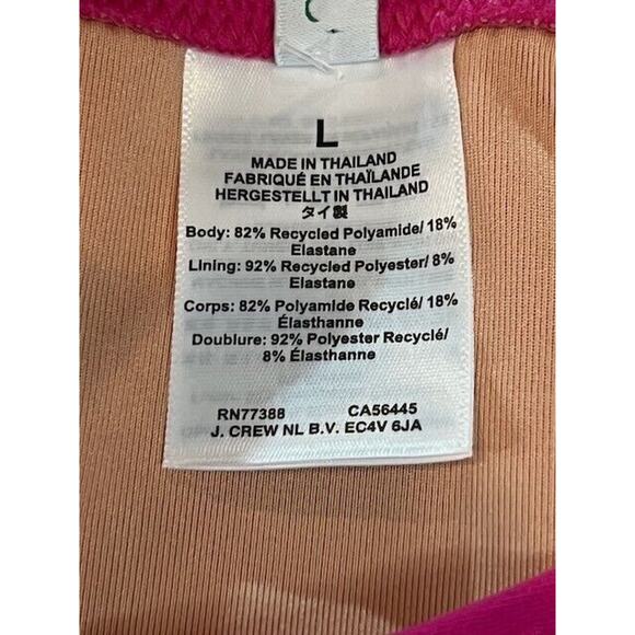 J.Crew Womens Heritage 1989 High Leg Bikini Swim Bottom Cheeky Pink Size L NWT - Picture 4 of 6